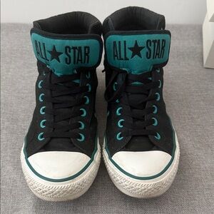 Converse Black and Teal High-Tops